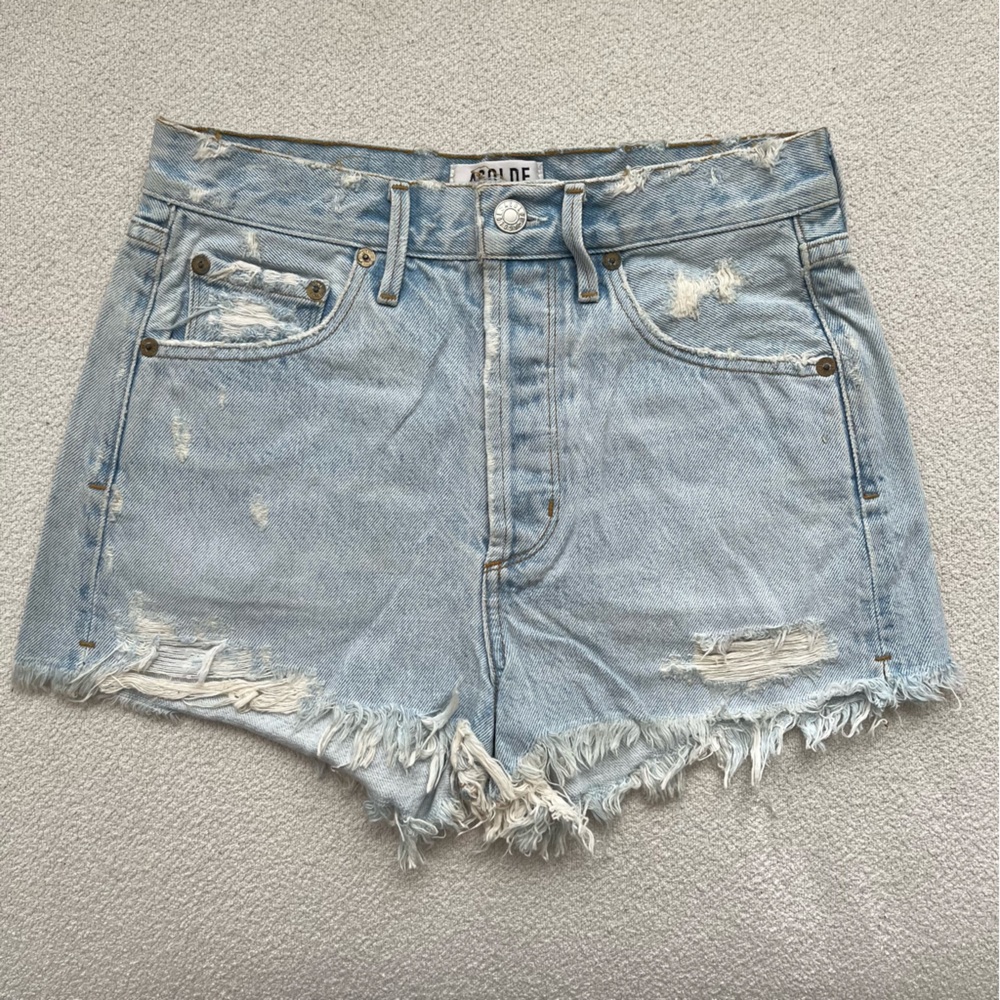 AGOLDE High Waisted Denim Shorts